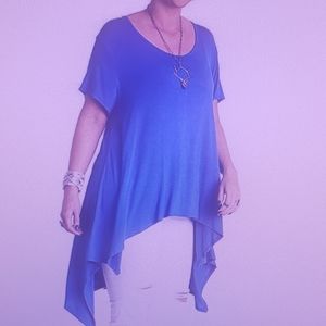Umgee Tunic Top Shark Bite New Cobalt Blue
